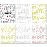 Nail Stickers - English Letter Words